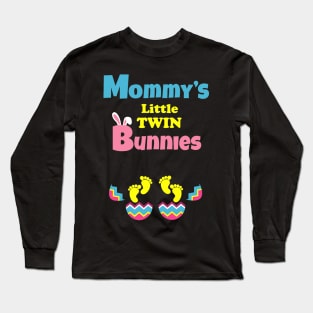 Easter Expecting Mom Twins Pregnancy Announcement Gift Long Sleeve T-Shirt
